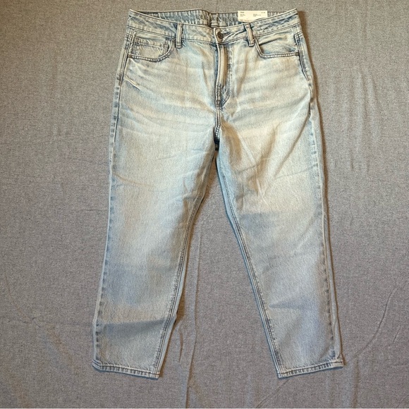 American Eagle Outfitters Denim - American Eagle Strigid Mom Jean Lightwash Whitewash Sz 14S AEO New Petite Short